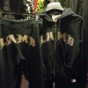 COPY - L.A.M.B. Navy distressed hoodie & matching pants